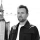 A black and white shot of Ewan McGregor.